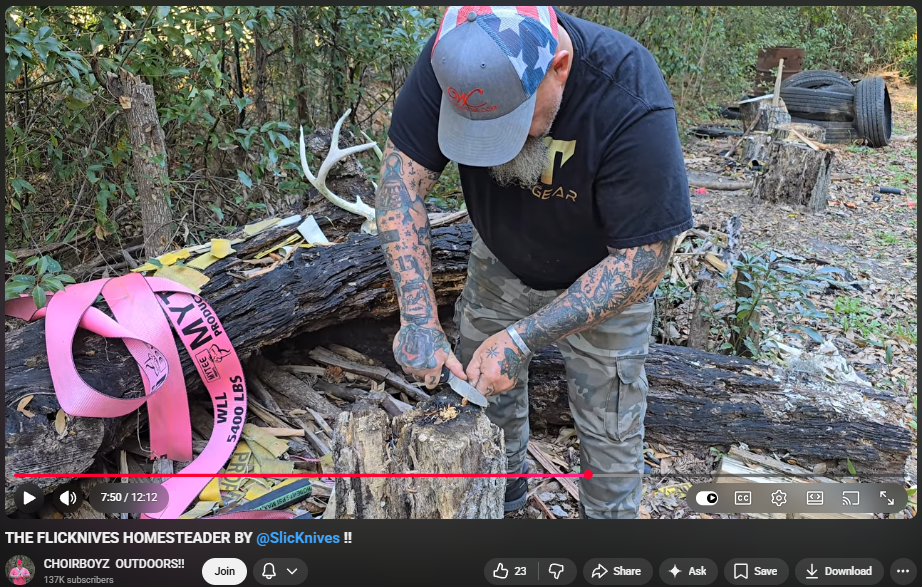 Check out Choirboyz Cutlery Outdoors’ Homesteader 3.5 Hard-use Review