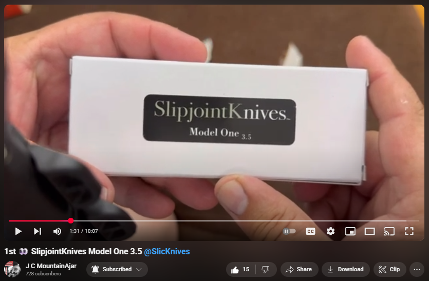 SlipjointKnives Model One 3.5 Unboxing & Review by JC @MountainAjar