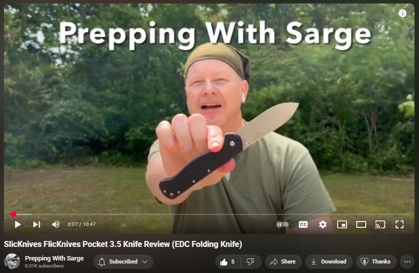 FlicKnives Pocket 3.5 Review by Prepping with Sarge