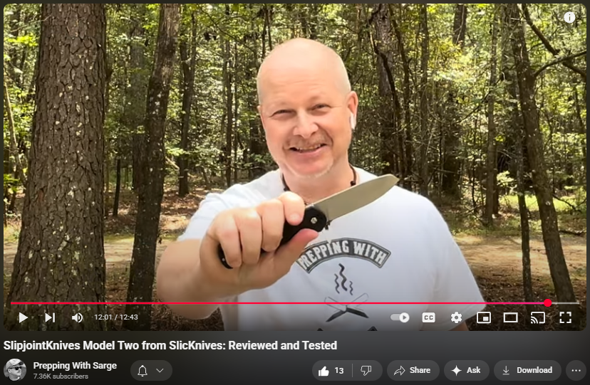 Prepping with Sarge Reviews the SlipjointKnives Model Two 3.5