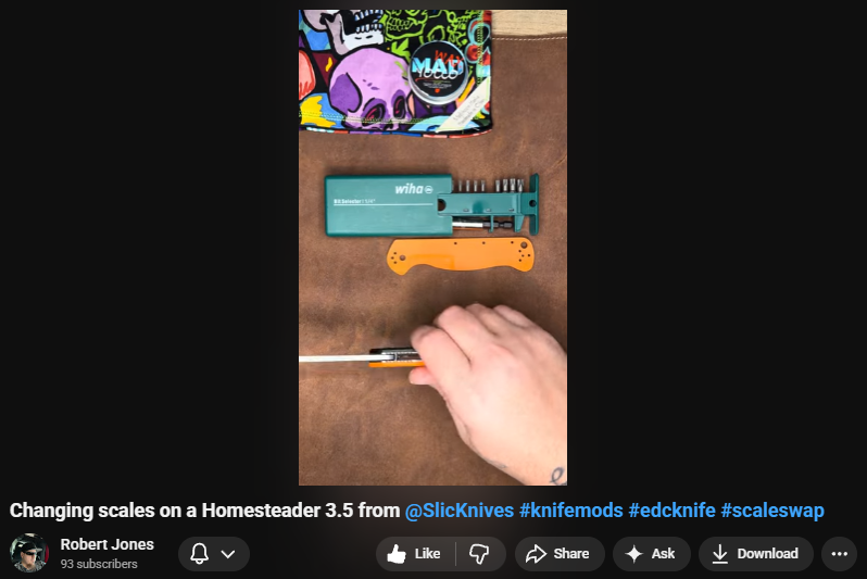 FlicKnives Scale Swap Demo by Robert Jones - Check it out!