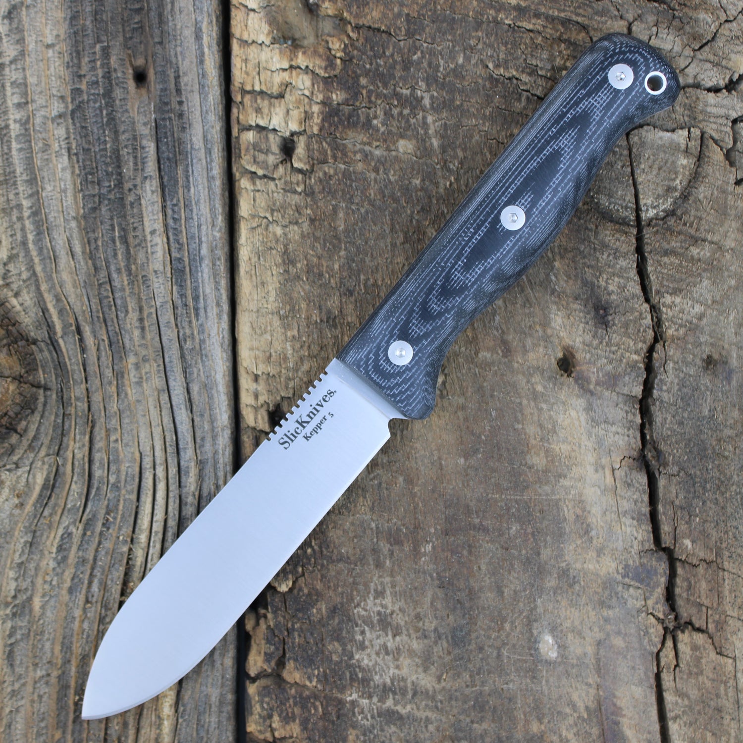 SlicKnives Kepper 5 - Black - Based on Kephart's Blade Profile