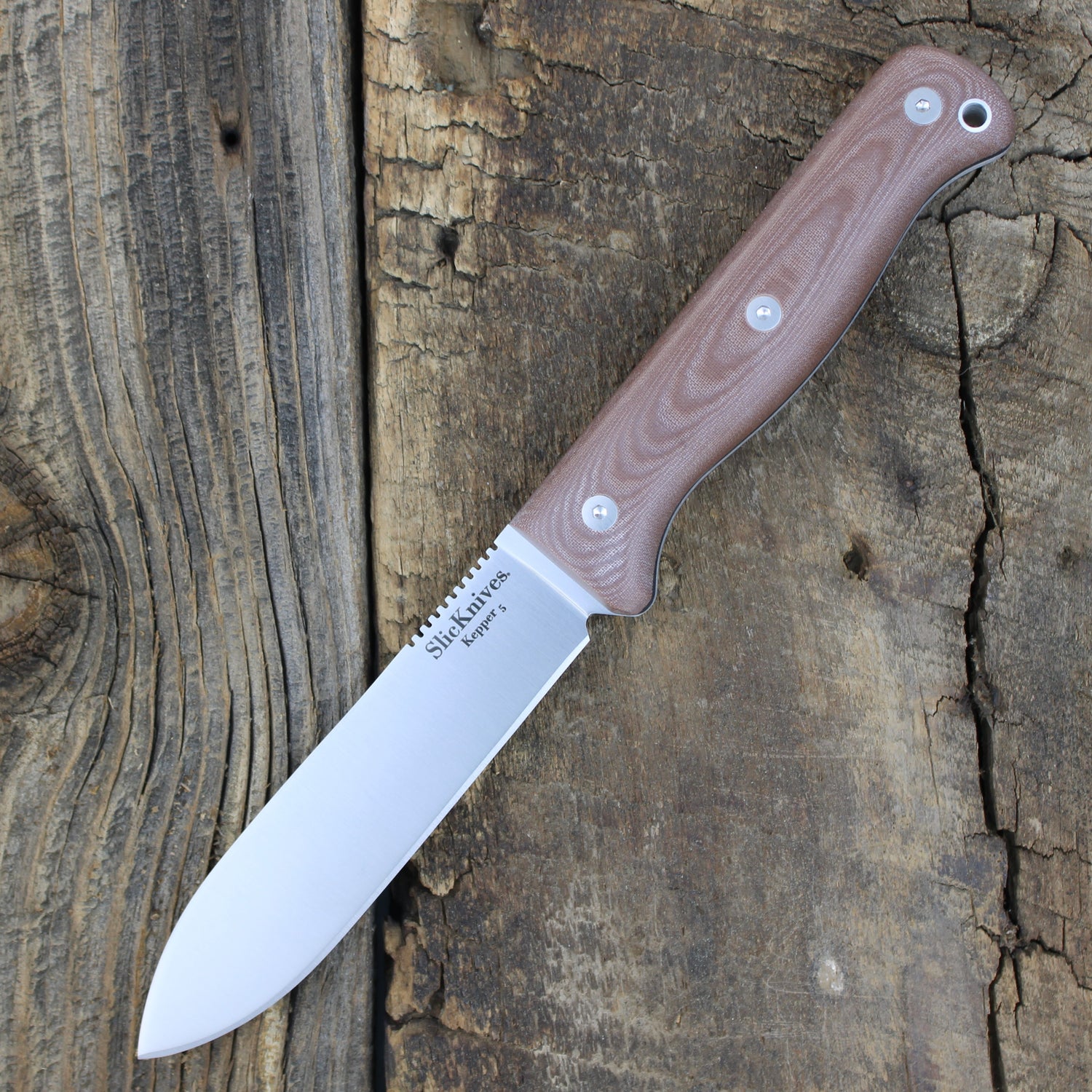 SlicKnives Kepper 5 - Brown - Based on Kephart's Blade Profile