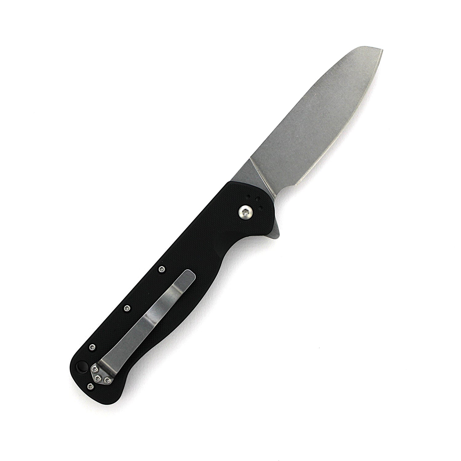 FlicKnives Homesteader 3.5 - Sheepsfoot Folder Flipper Black G10 Scales Liner Lock