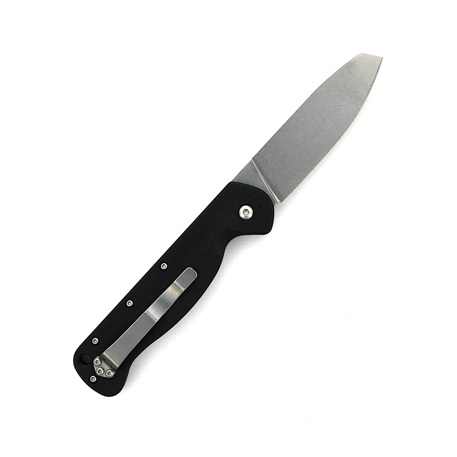 SlipjointKnives Model Two 3.5 - Sheepsfoot Slip Joint Folding Knife with Black G10 Scales
