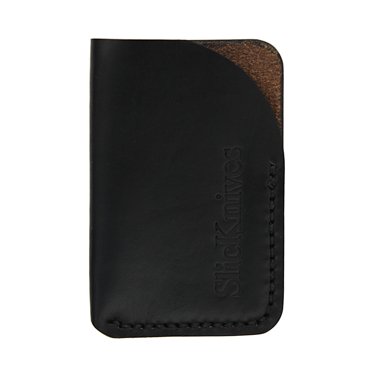 EDC Minimalist Wallet - Black Leather - Made in USA