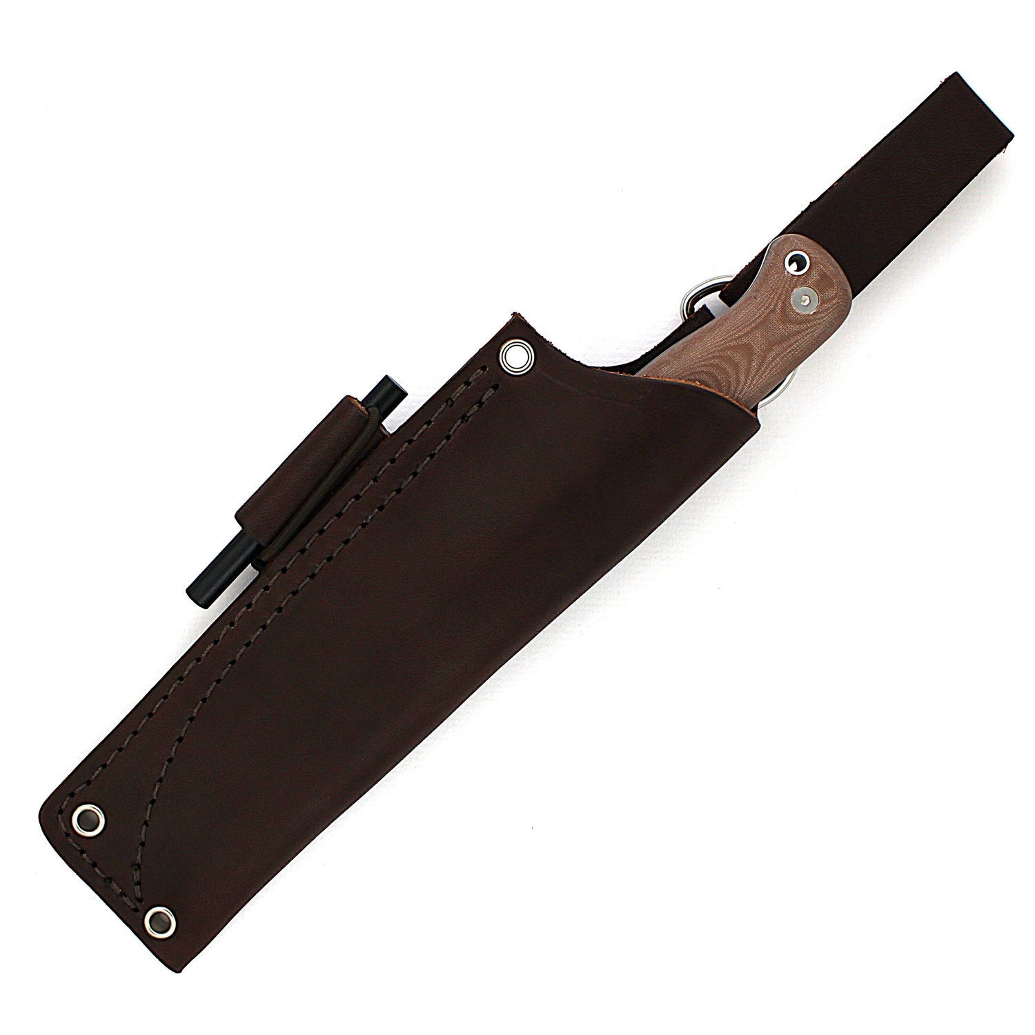 SlicKnives Hunter 5 - Brown JRE Industries Sheath - Skinning & Hunting Knife