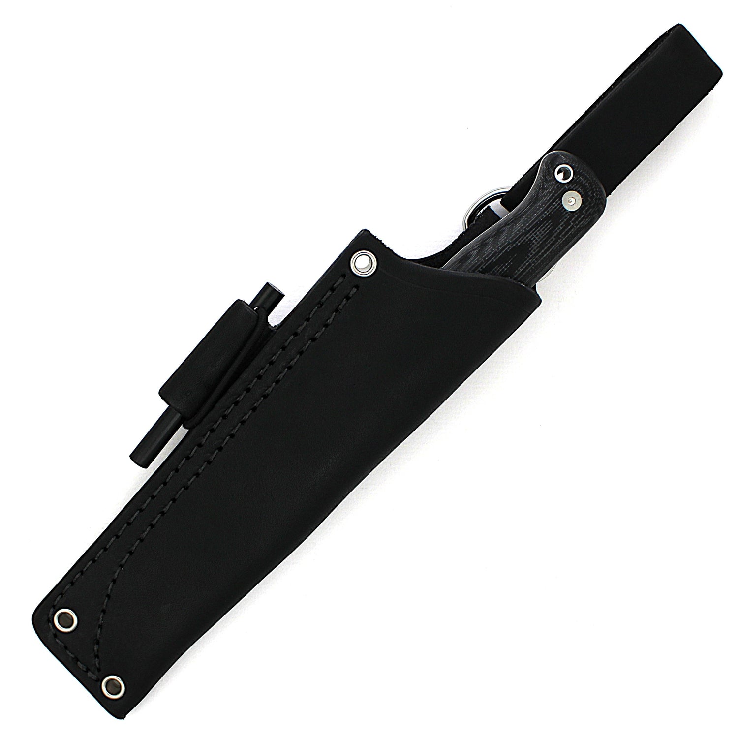 SlicKnives Kepper 5 - Black JRE Industries Sheath - Camp and Bushcraft Knife Based on Horace Kephart's Blade Profile