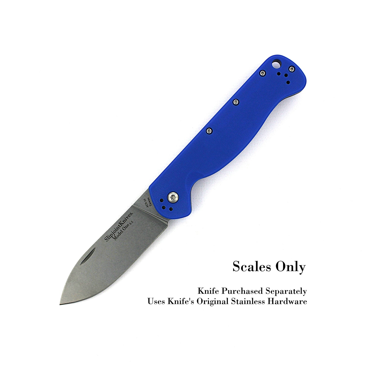 SlipjointKnives Scales 3.5 - Blue G10 Scales Only - Fits all SlipjointKnives 3.5 Models